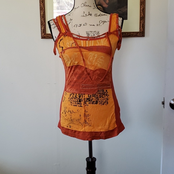 Anthropologie Tops - Peppe Peluso laced up tank top